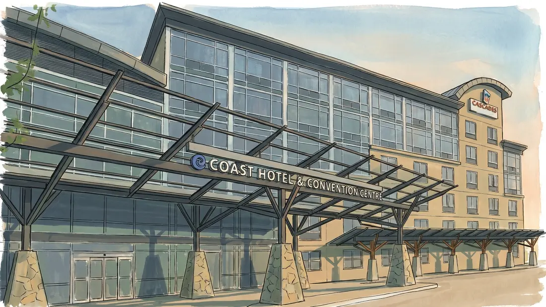 Coast hotel canopy at Cascades Casino Langley