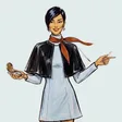 A woman with a pocket compass